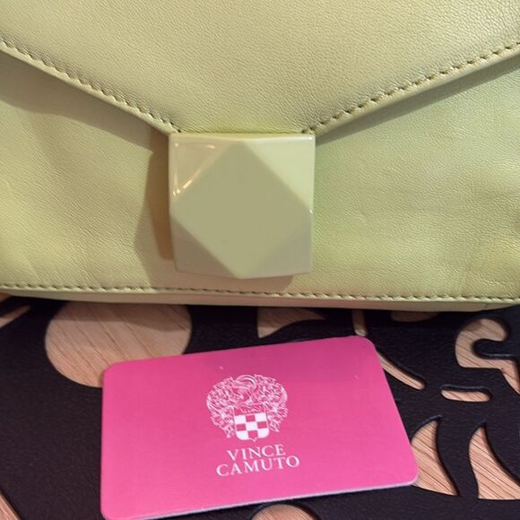 Vince Camuto Leather Crossbody Handbag Women's Lefto Celery Juice  NWT - Picture 3 of 5